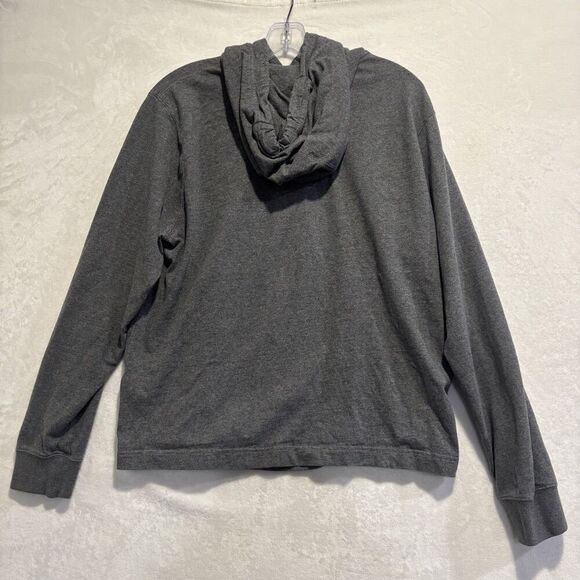 Nike Sportswear Club Men's Medium Jersey Pullover Hoodie Gray Swoosh Spellout - Picture 7 of 14